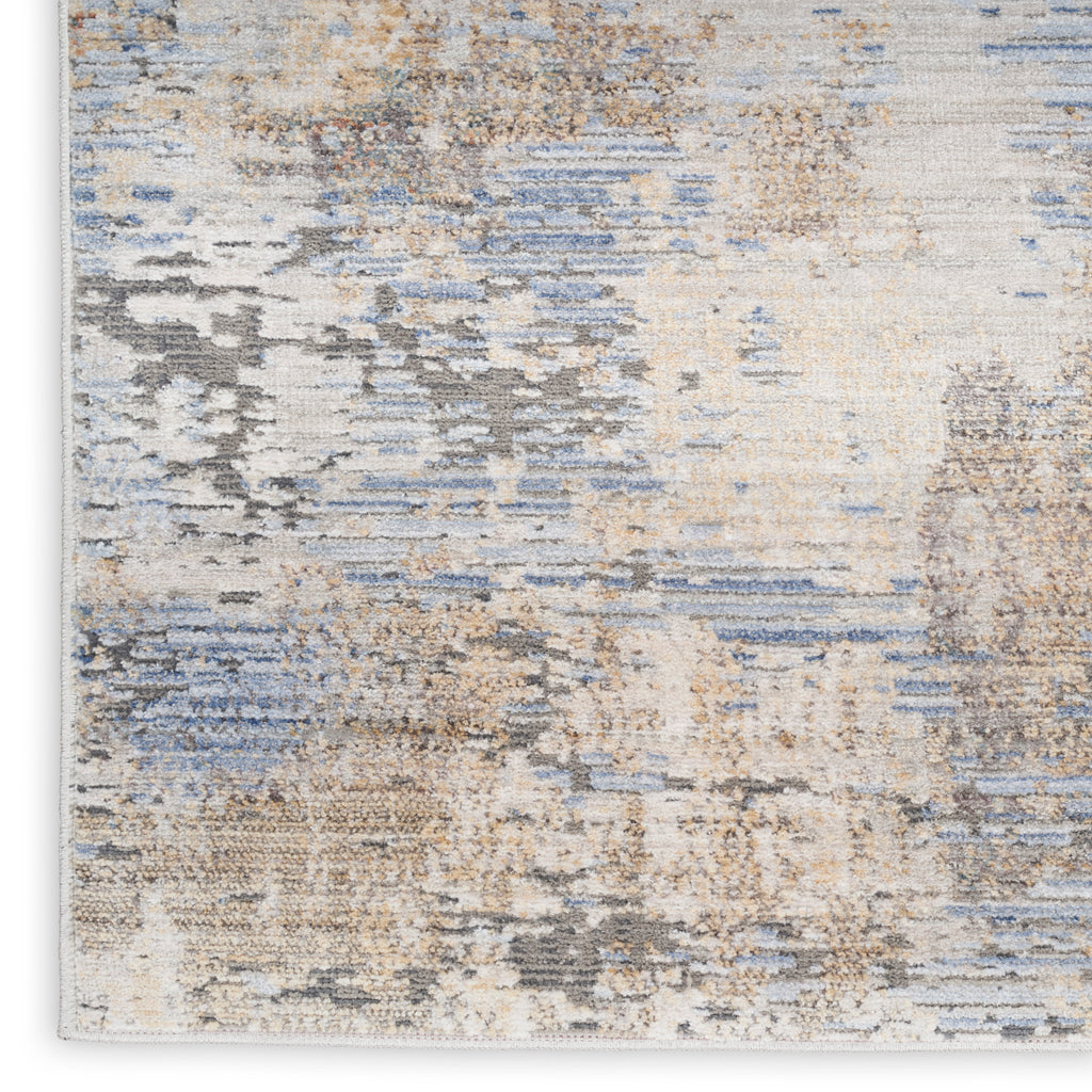 nourison abstract hues abh01 grey blue rug