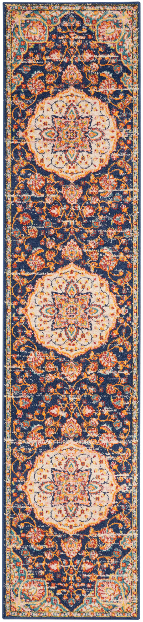 nourison passion psn22 navy multicolor rug