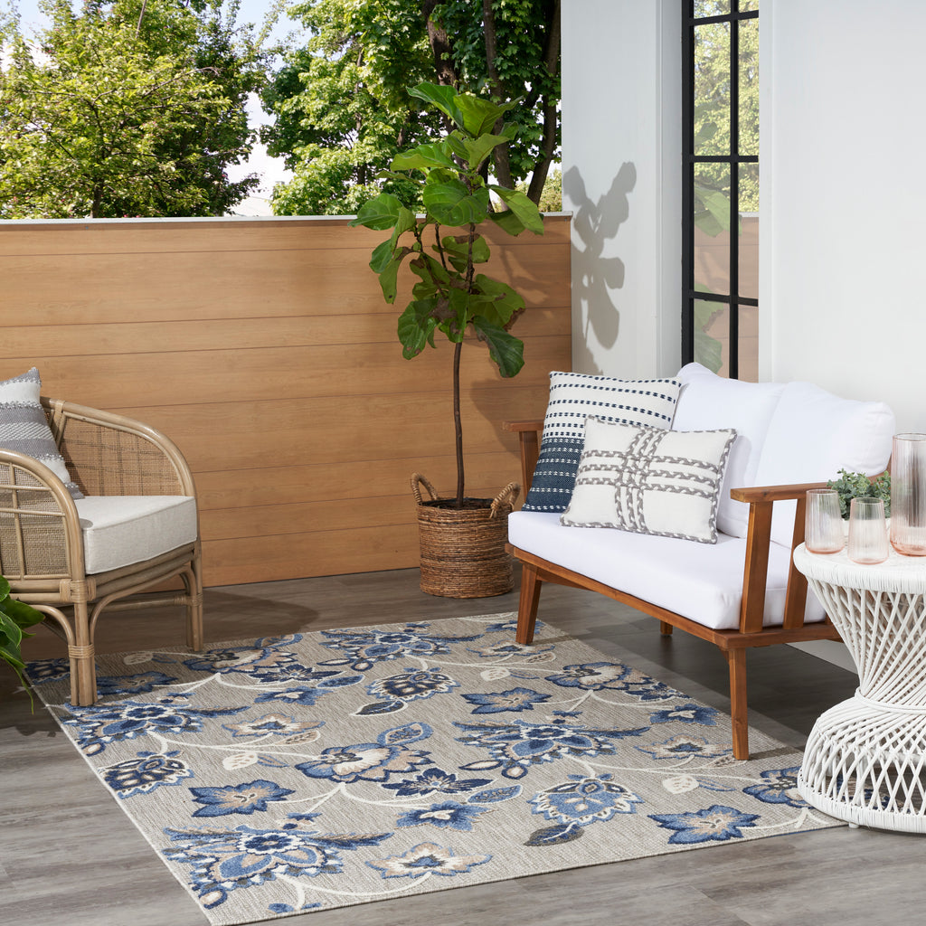 nourison aloha alh31 blue grey rug