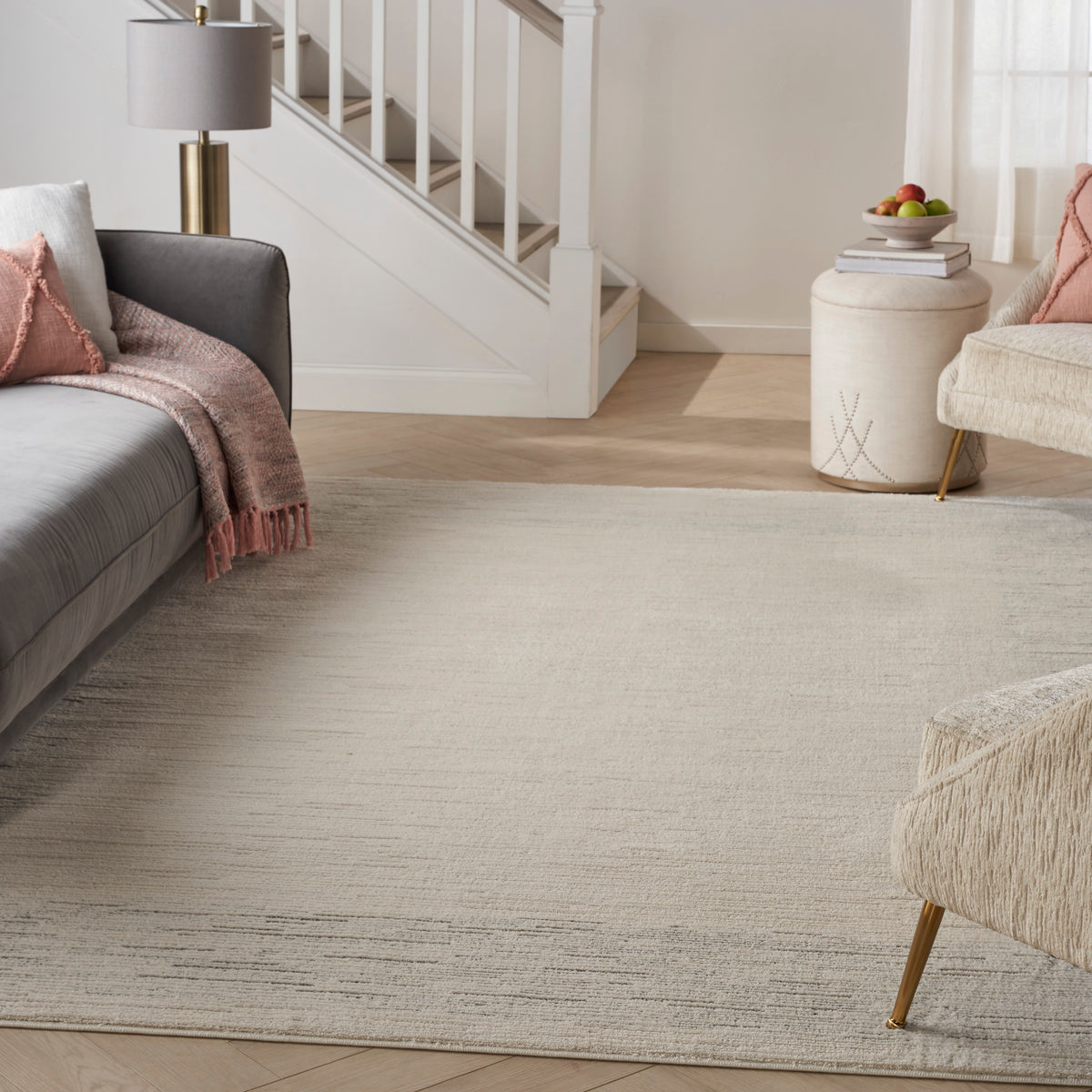 nourison andes and05 ivory grey rug