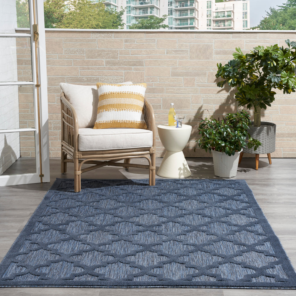 nourison easy care nes01 navy blue rug