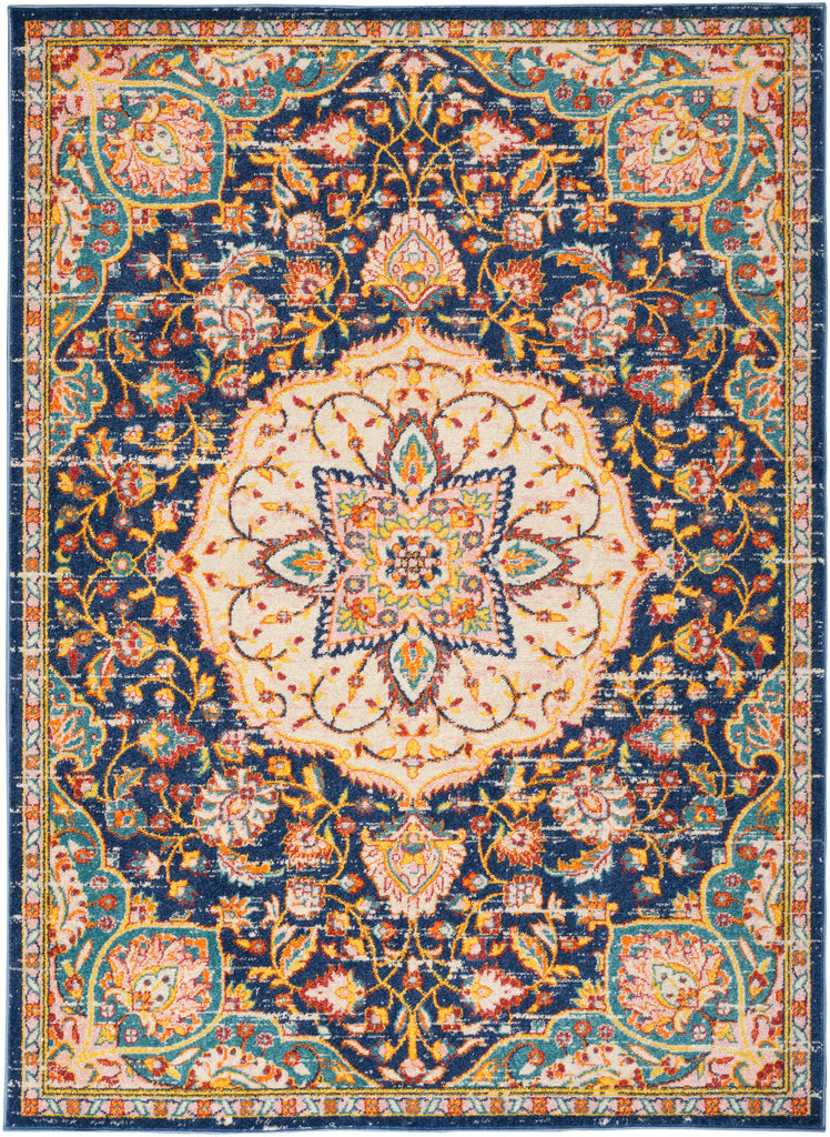 nourison passion psn22 navy multicolor rug