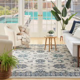 nourison nourison essentials nre05 ivory blue rug
