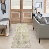 nourison astra machine washable asw12 ivory green rug