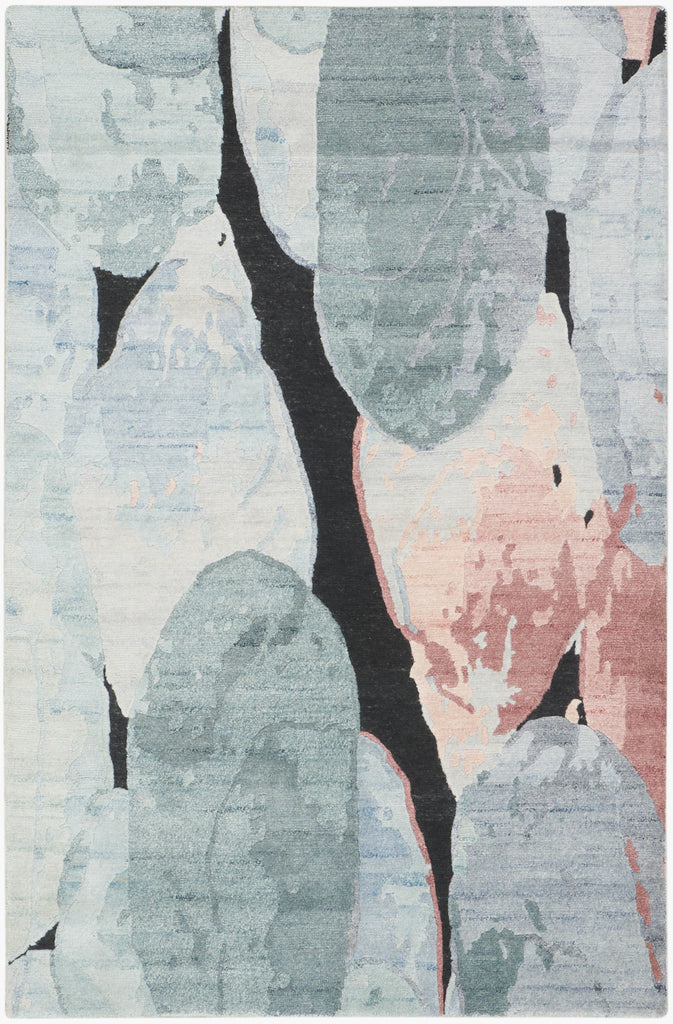 nourison silk shadows sha25 blue pink rug