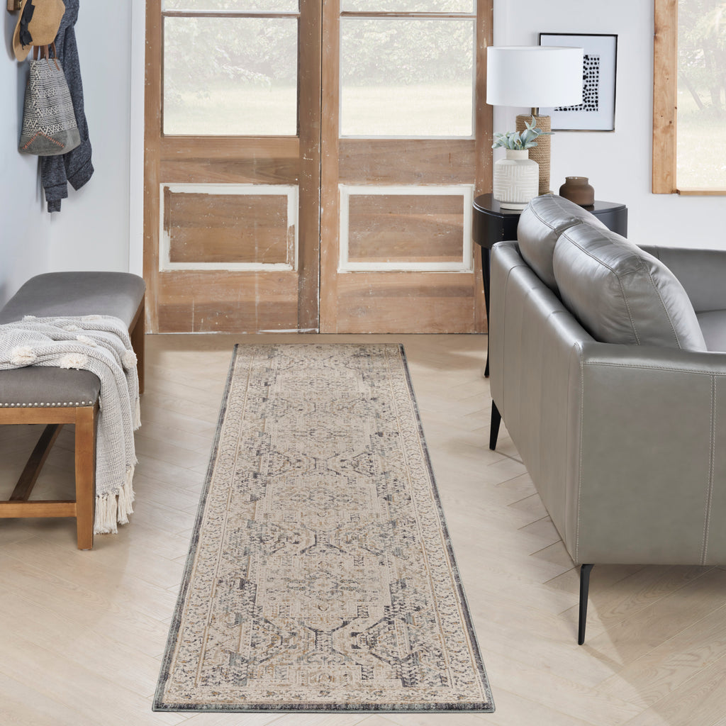 nourison lynx lnx01 ivory charcoal rug