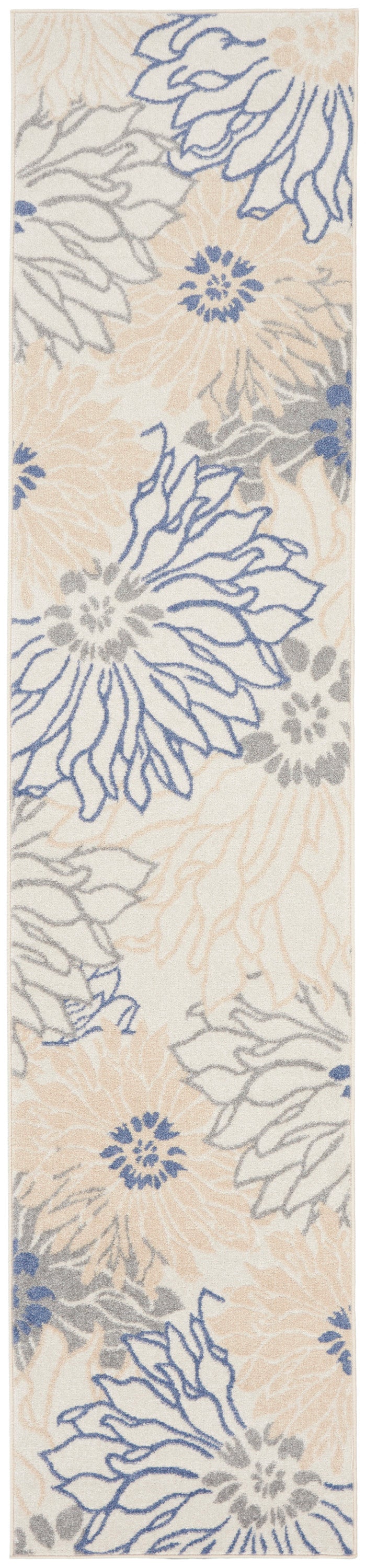 nourison passion psn17 ivory grey blue rug