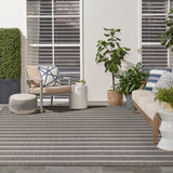 nourison positano pos03 charcoal ivory rug