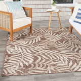 nourison garden oasis goa01 mocha rug