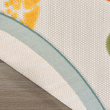 nourison aloha alh27 teal multi rug