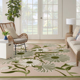 nourison aloha alh33 ivory green rug