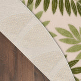 nourison aloha alh18 ivory green rug