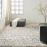 nourison ck042 billows bil01 ivory black rug