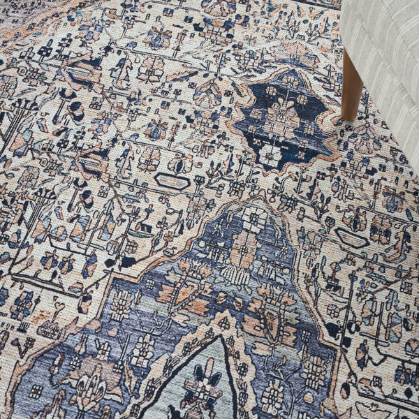 nourison grand washables grw05 ivory blue rug
