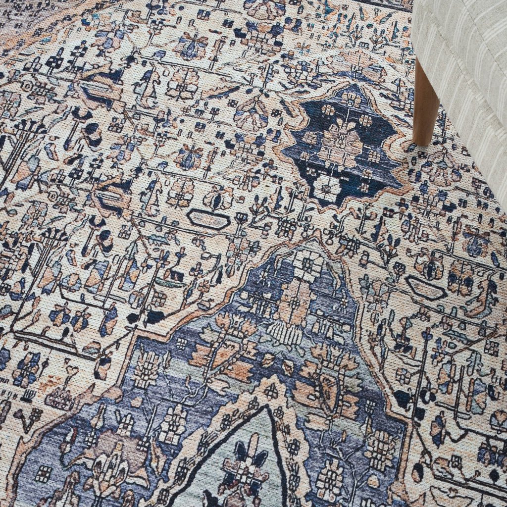nourison grand washables grw05 ivory blue rug