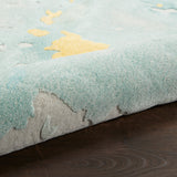 nourison prismatic prs26 seafoam gold rug