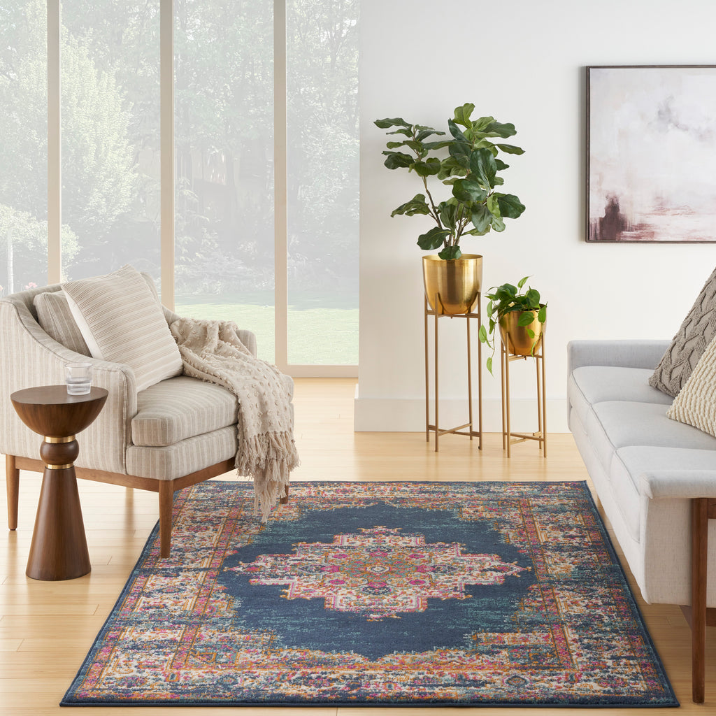 nourison passion psn03 navy rug