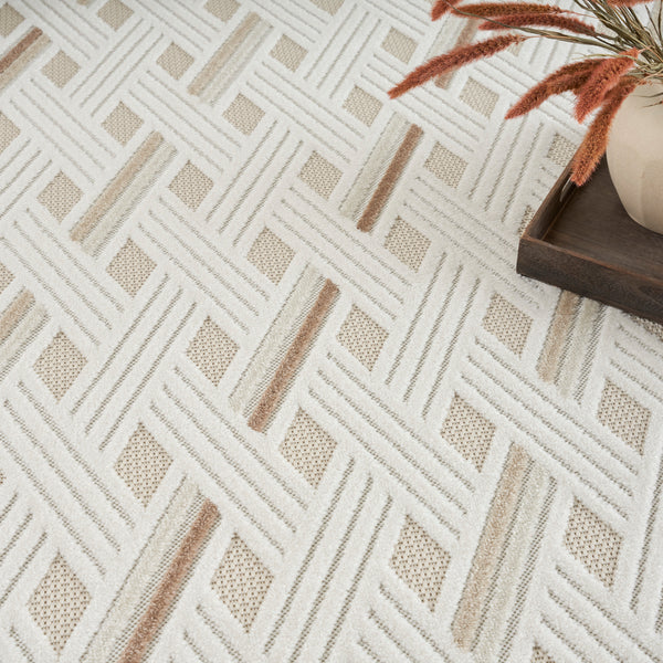 nourison care free caf05 ivory beige rug