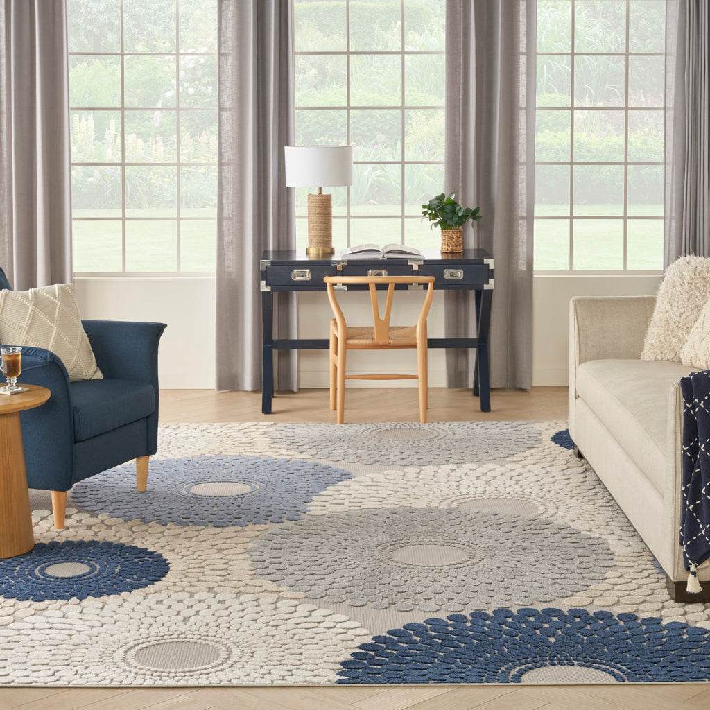 nourison aloha alh29 blue grey rug