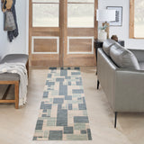 nourison astra machine washable asw09 blue ivory rug