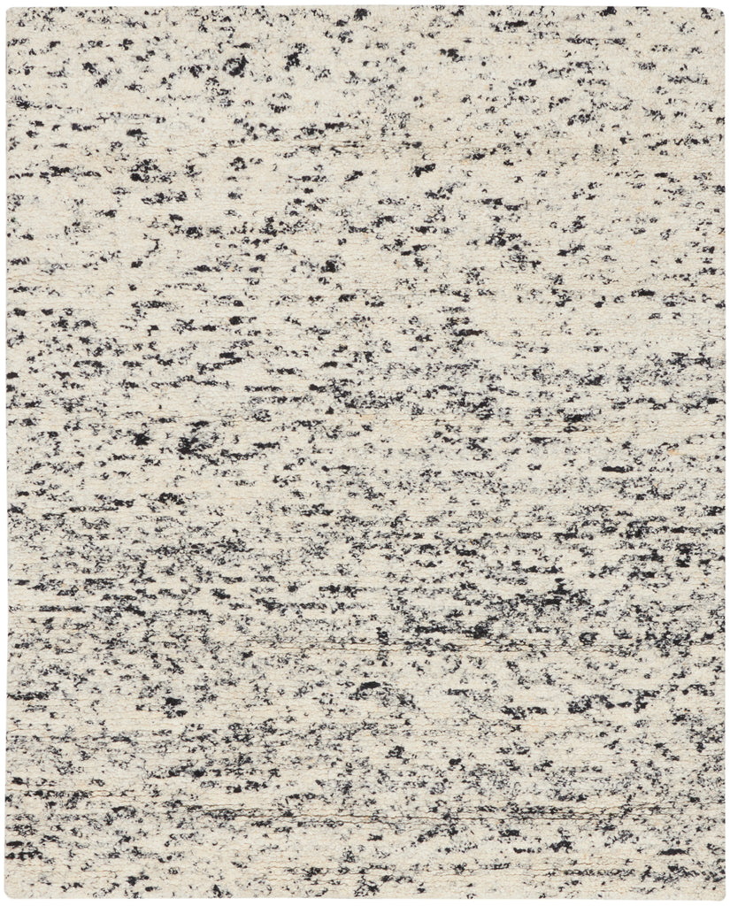 nourison ck042 billows bil01 ivory black rug