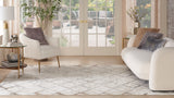 nourison glitz glz02 ivory grey rug
