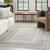nourison glitz glz07 silver rug