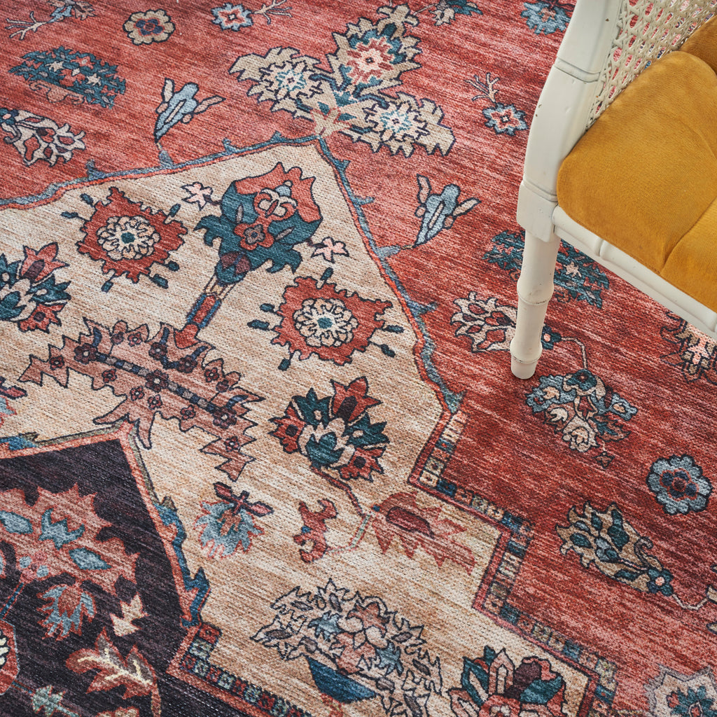 nourison grand washables grw03 rust multicolor rug