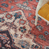 nourison grand washables grw03 rust multicolor rug