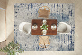 nourison quarry qua01 ivory blue grey rug
