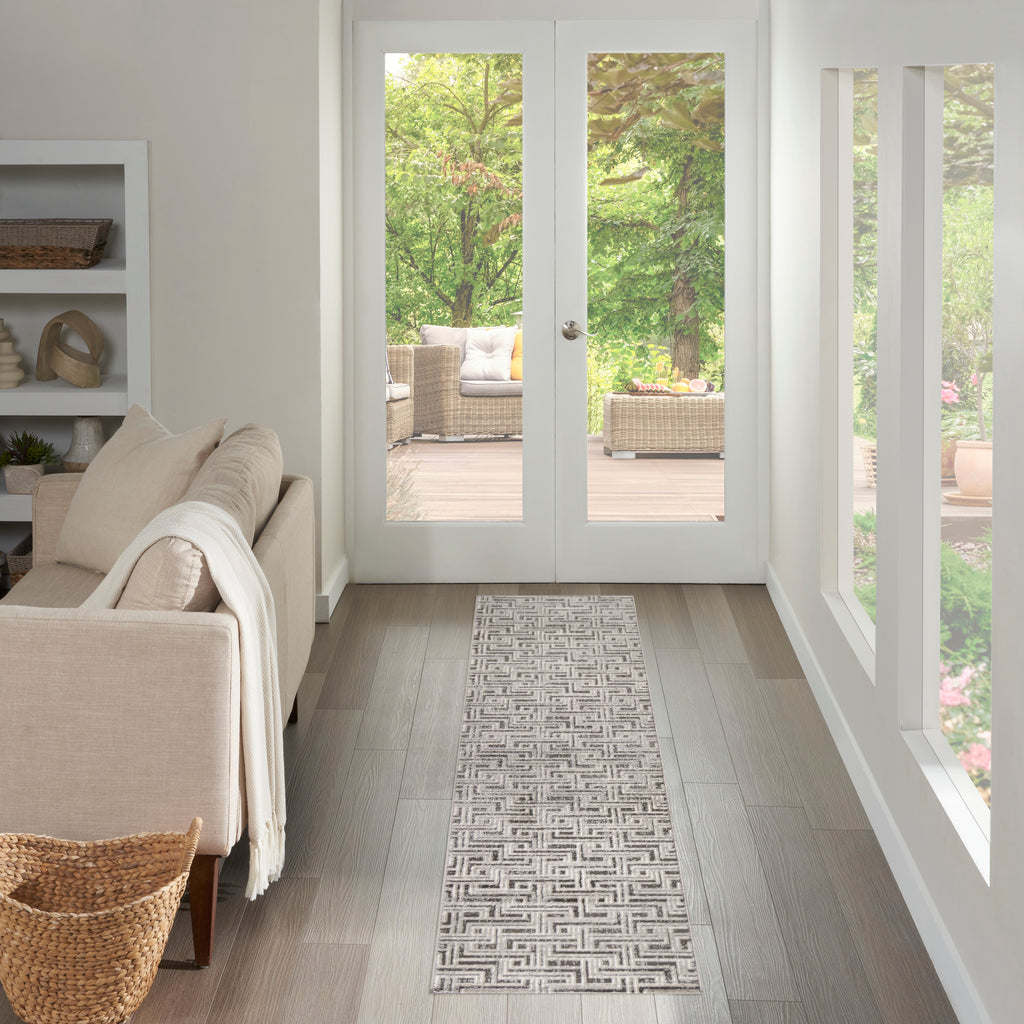 nourison serenity home srh04 grey ivory rug