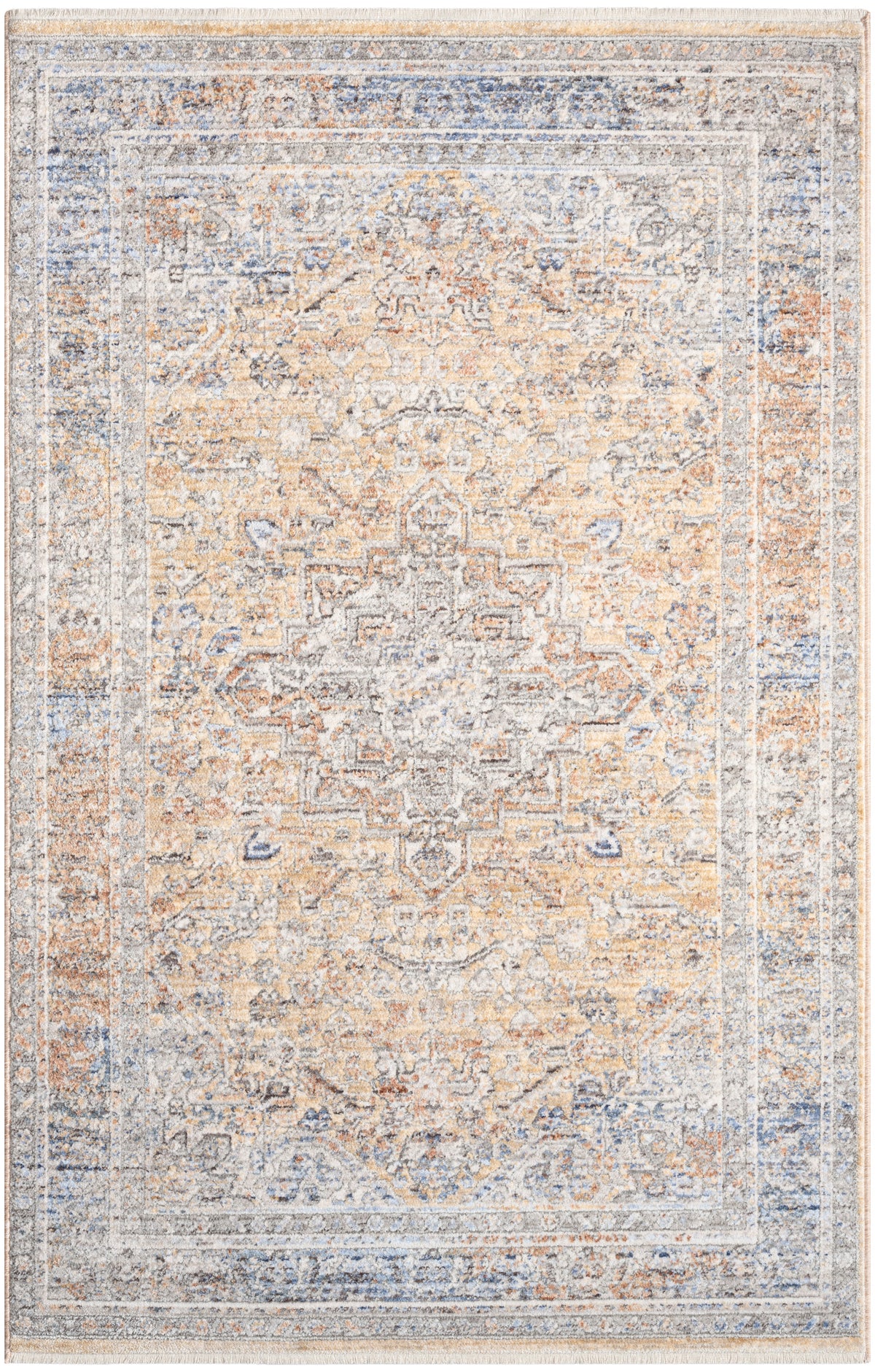 nourison elegant heirlooms elh01 grey gold rug