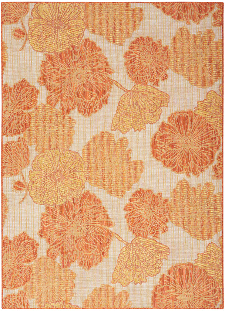 nourison garden oasis goa04 coral rug