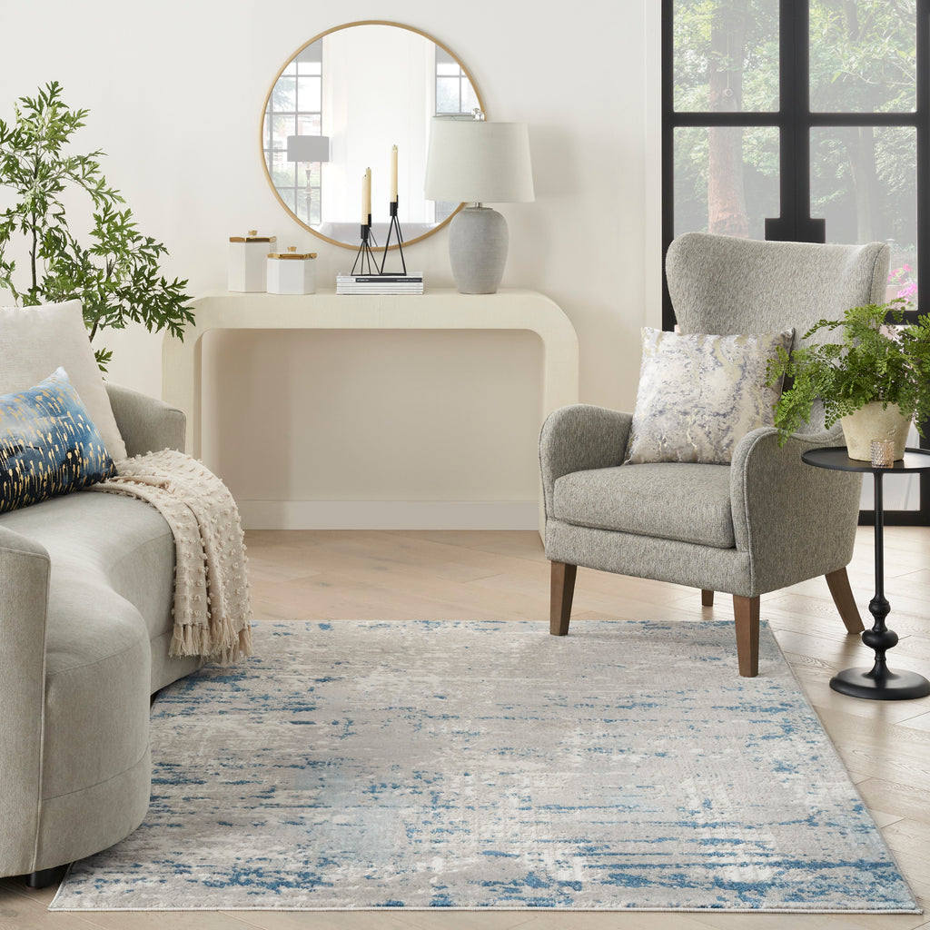 nourison quarry qua01 ivory grey blue rug