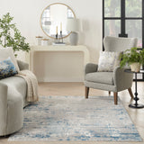 nourison quarry qua01 ivory grey blue rug