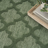 nourison easy care nes01 green rug