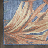 nourison aloha alh43 blue rose rug