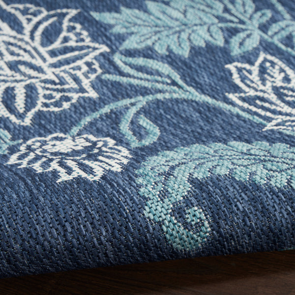 nourison garden oasis goa03 navy rug