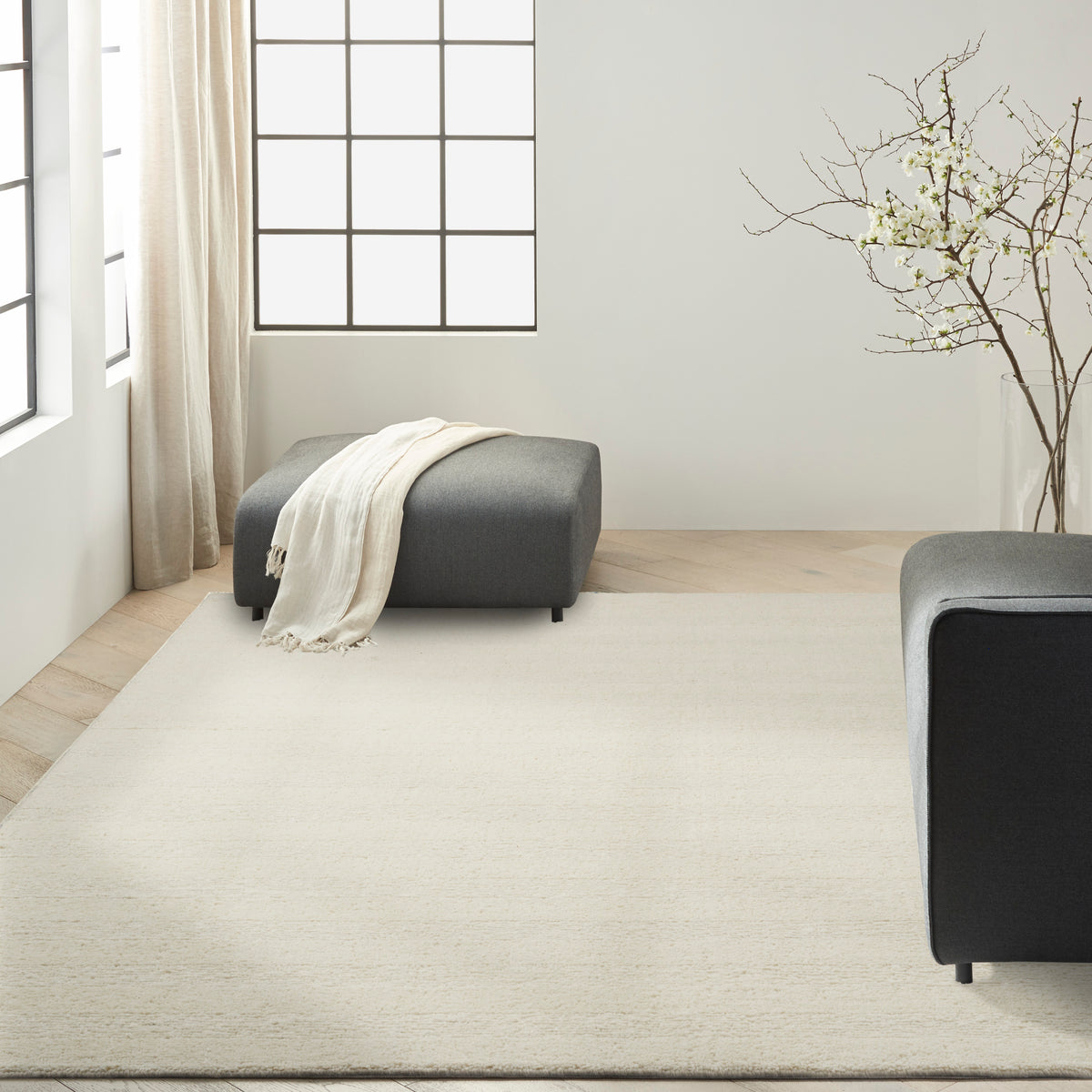 nourison ck043 spun spn01 ivory rug
