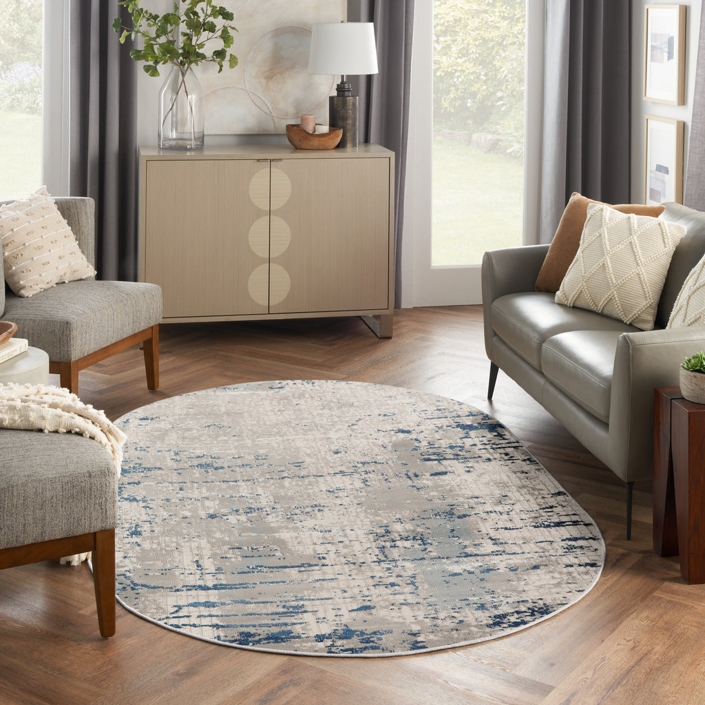 nourison quarry qua01 ivory grey blue rug