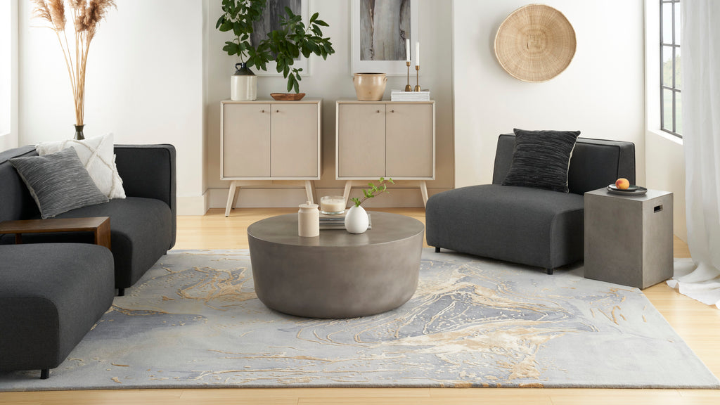nourison prismatic prs28 grey gold rug