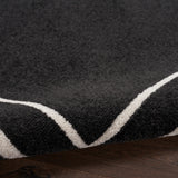 nourison nourison essentials nre02 black ivory rug