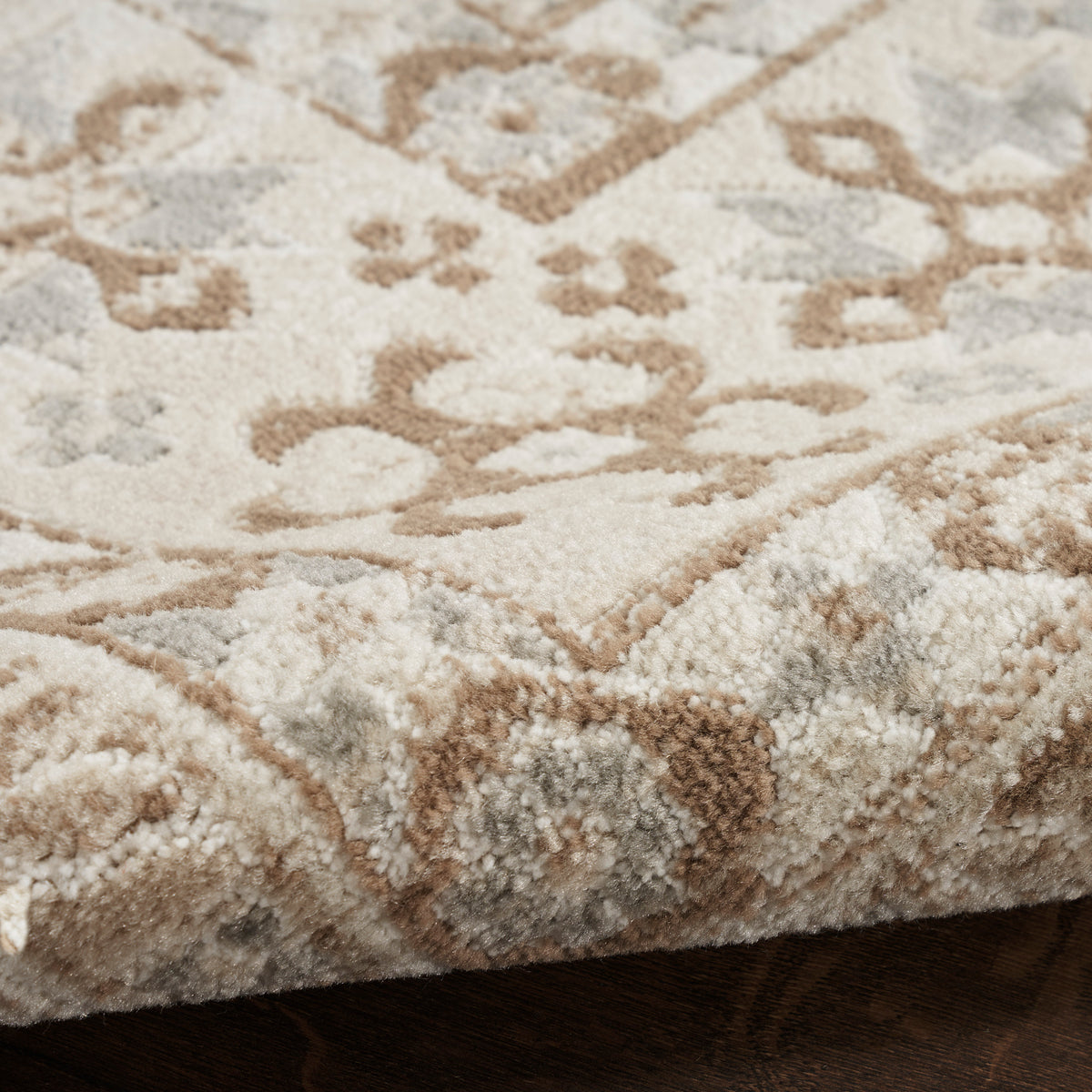 nourison serenity home srh01 ivory mocha rug