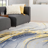 nourison prismatic prs24 grey gold rug