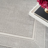 nourison glitz glz07 silver rug