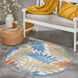 nourison aloha alh18 ivory multi rug