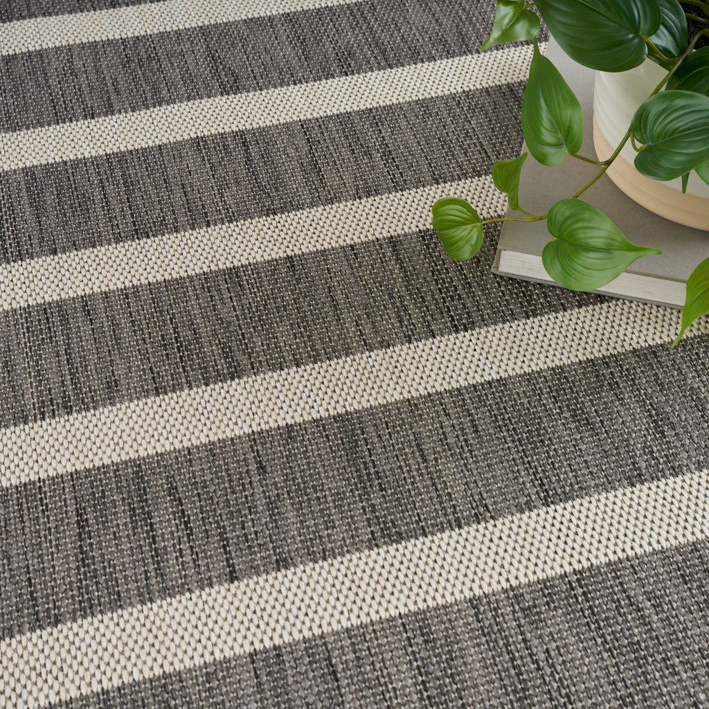 nourison positano pos03 charcoal ivory rug