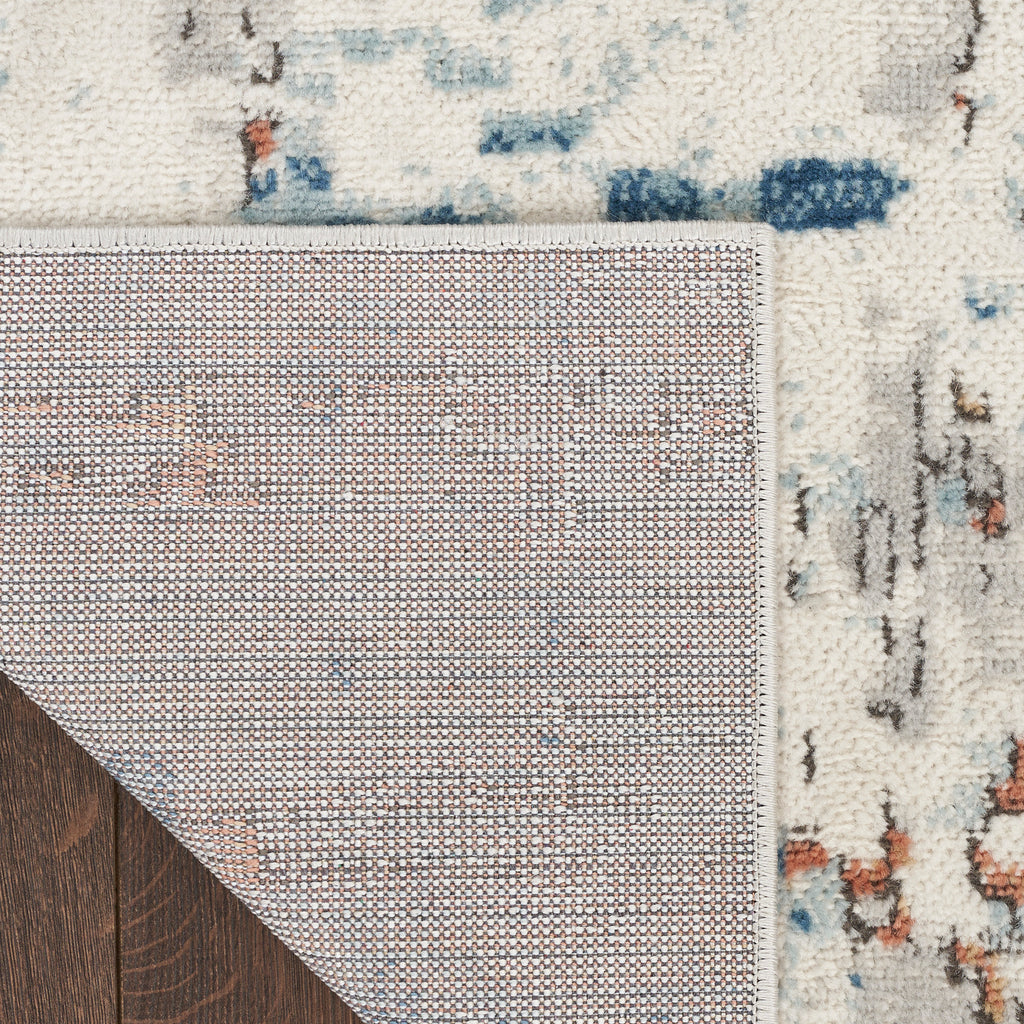nourison quarry qua01 beige blue rust rug