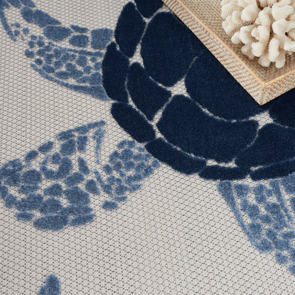 nourison aloha alh27 navy blue rug