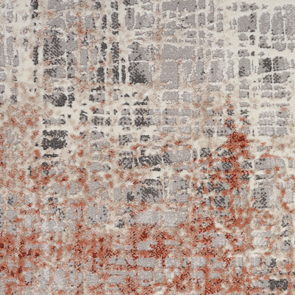 nourison ck022 infinity ifn01 rust multicolor rug